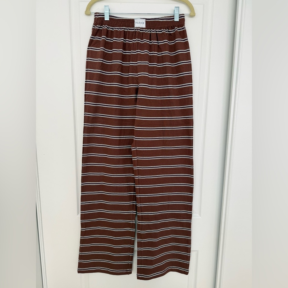 Parke Brown Striped Pants - Picture 4 of 10